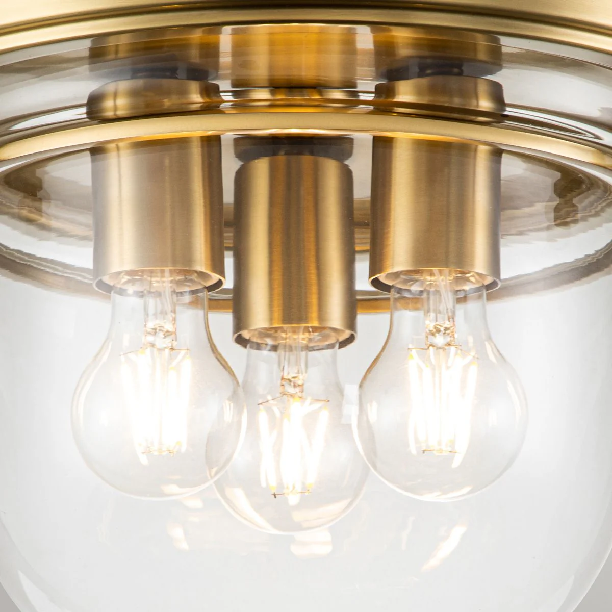 Whistling Flush Bathroom Light IP44 - Polished Chrome / Polished Brass / Brushed Brass - Image 12