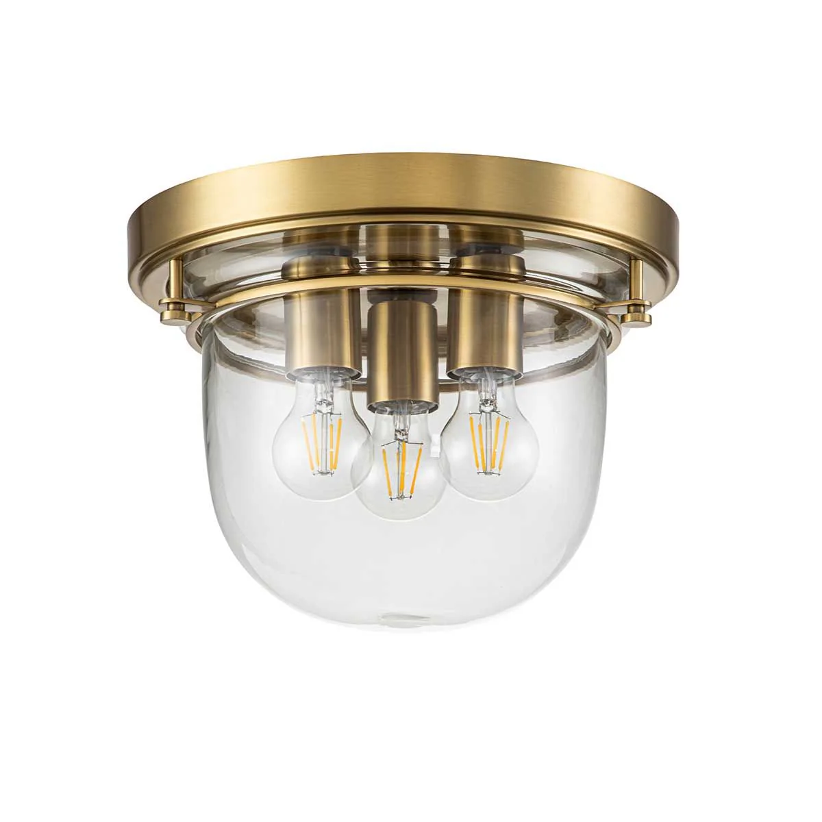 Whistling Flush Bathroom Light IP44 - Polished Chrome / Polished Brass / Brushed Brass - Image 15