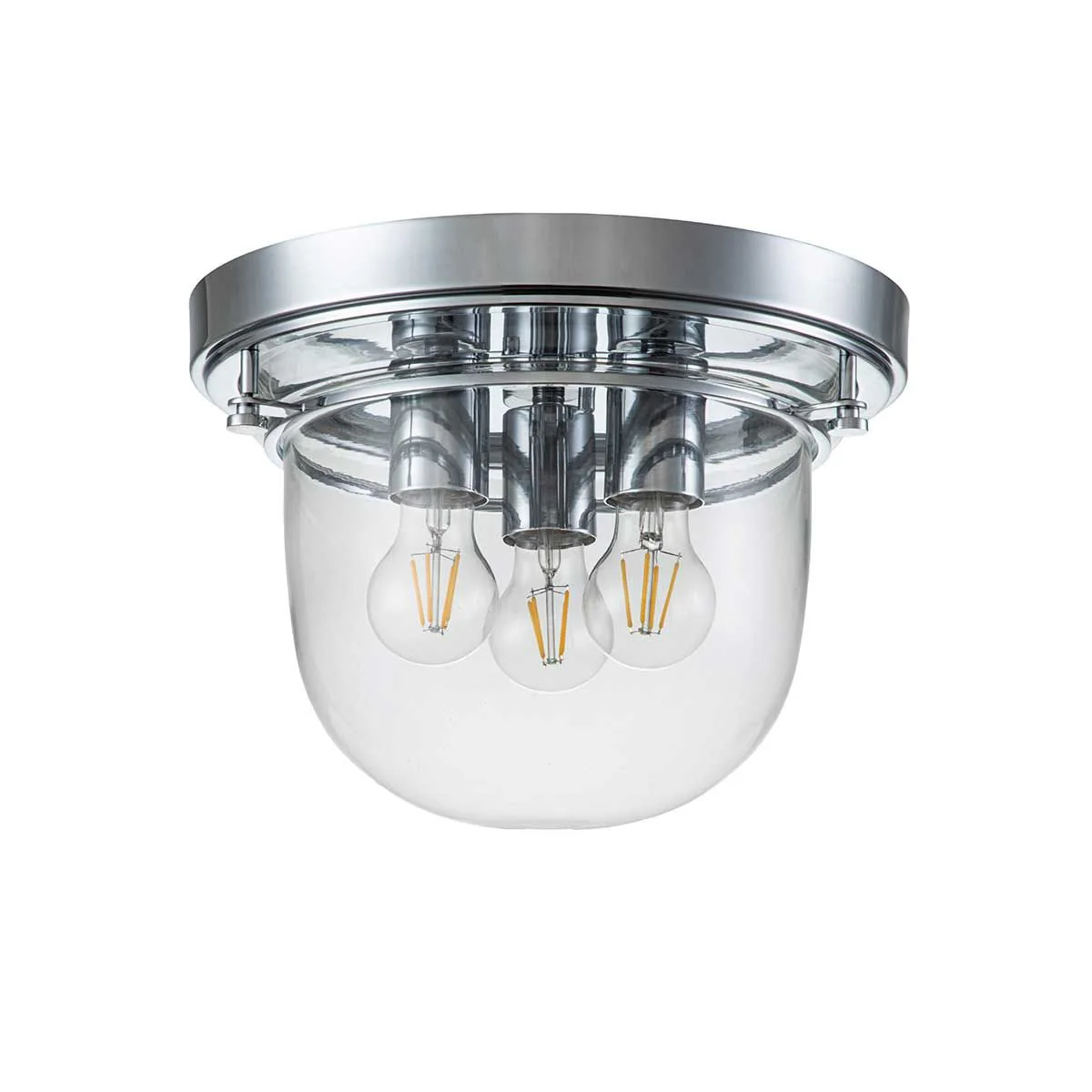 Whistling Flush Bathroom Light IP44 - Polished Chrome / Polished Brass / Brushed Brass - Image 5