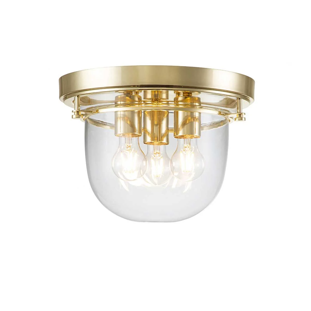 Whistling Flush Bathroom Light IP44 - Polished Chrome / Polished Brass / Brushed Brass - Image 6