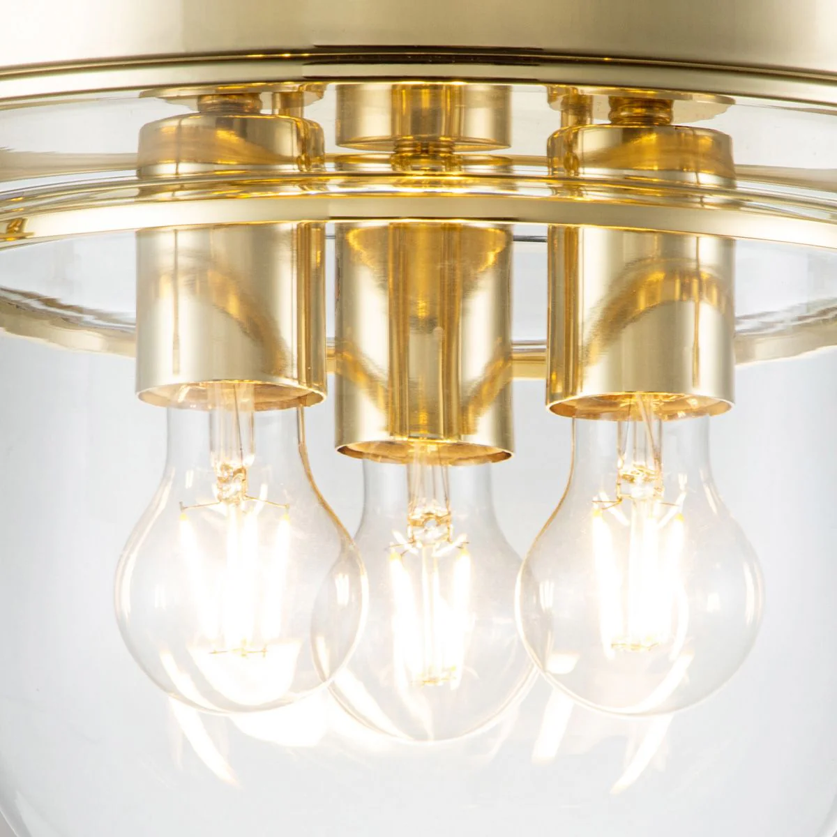 Whistling Flush Bathroom Light IP44 - Polished Chrome / Polished Brass / Brushed Brass - Image 7