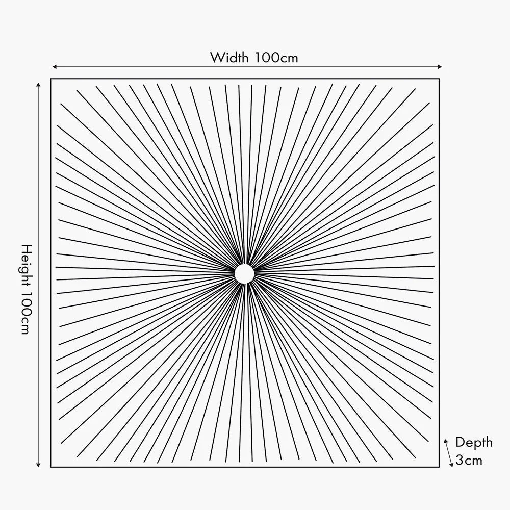 White and Gold Metal Sunburst Wall Art - Image 4