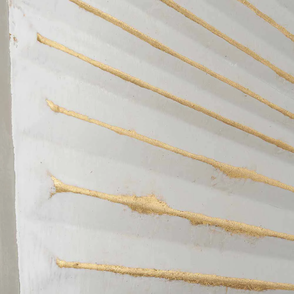 White and Gold Metal Sunburst Wall Art - Image 8