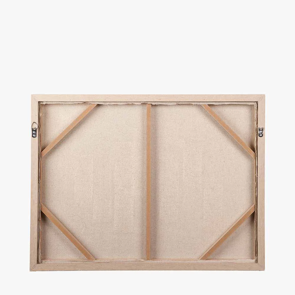 White and Natural Textured Canvas with Natural Frame - Image 2
