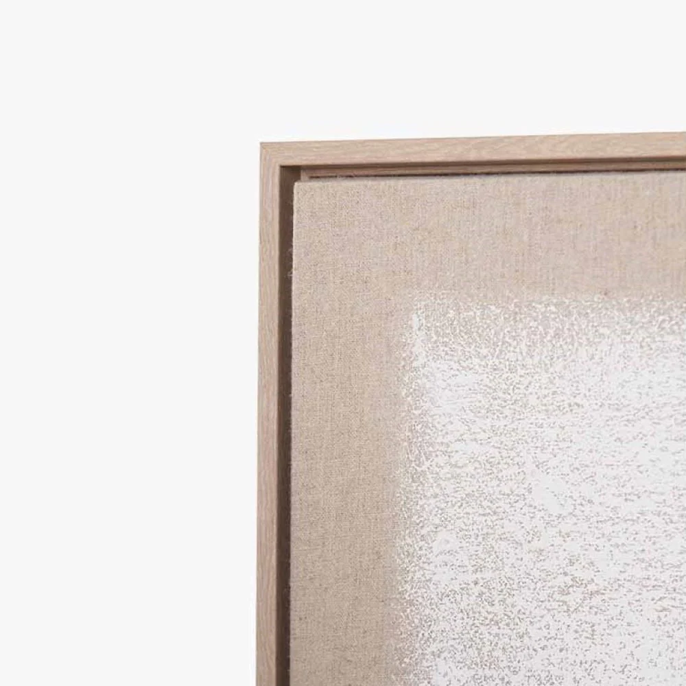 White and Natural Textured Canvas with Natural Frame - Image 4