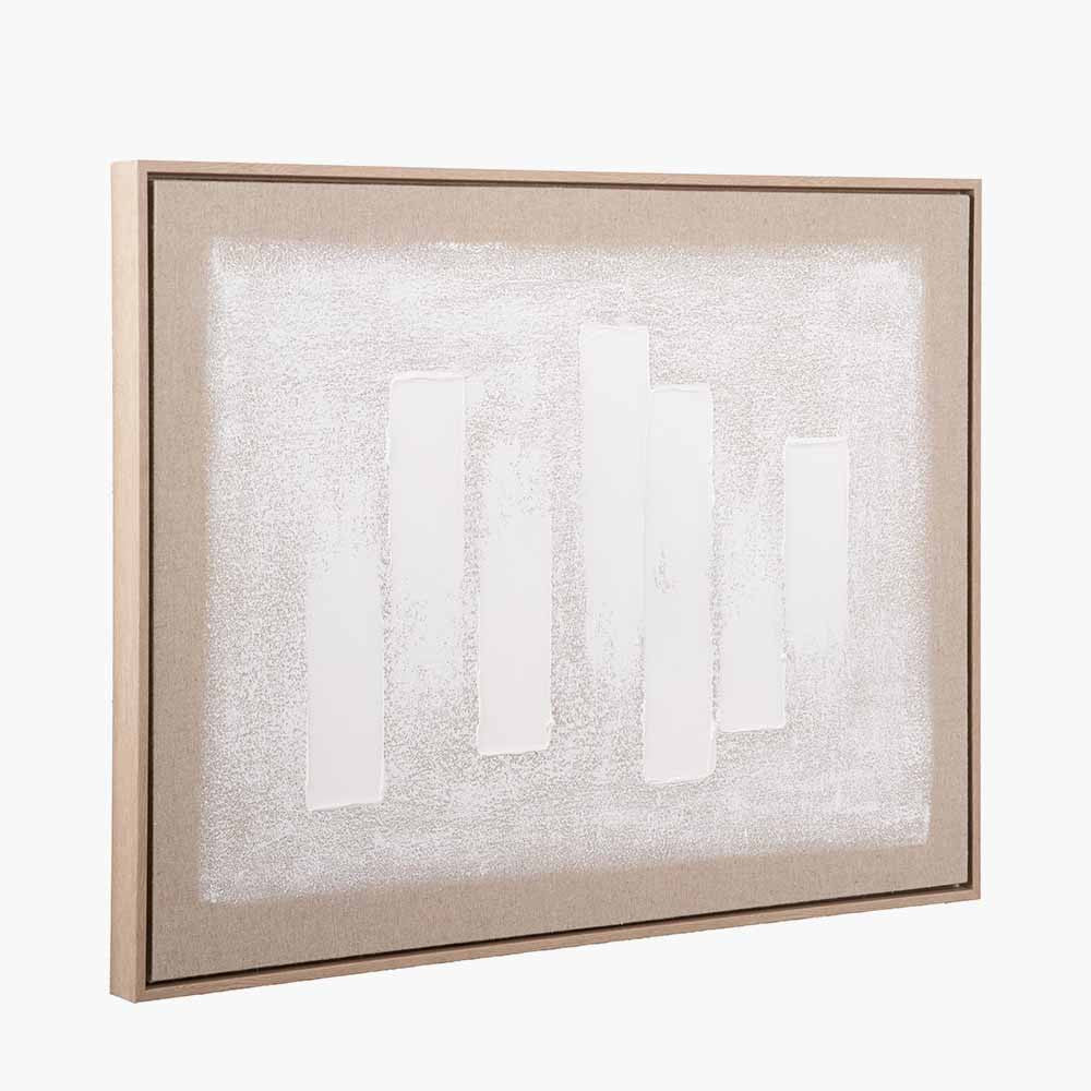 White and Natural Textured Canvas with Natural Frame - Image 6