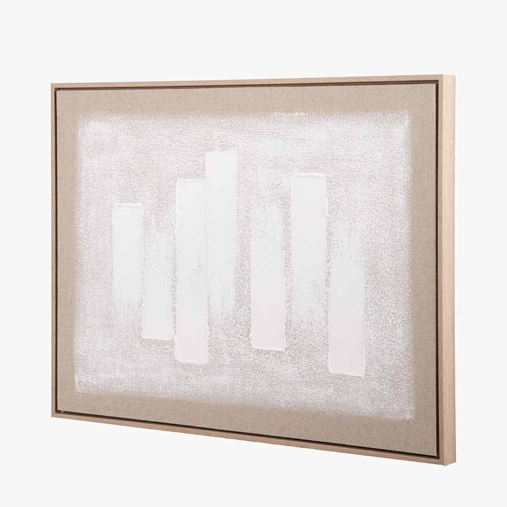 White and Natural Textured Canvas with Natural Frame - Image 7