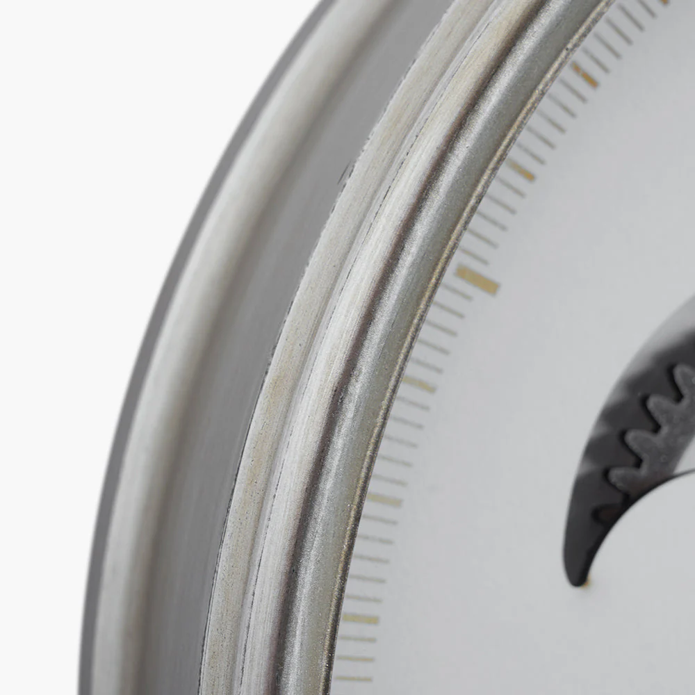 White and Silver Metal Working Cog Wall Clock - Image 3