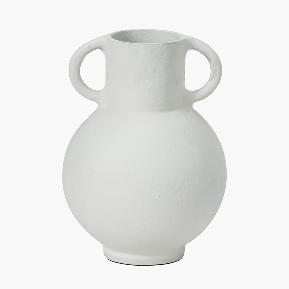 Metal Vase with Handles - Black/White - Image 2