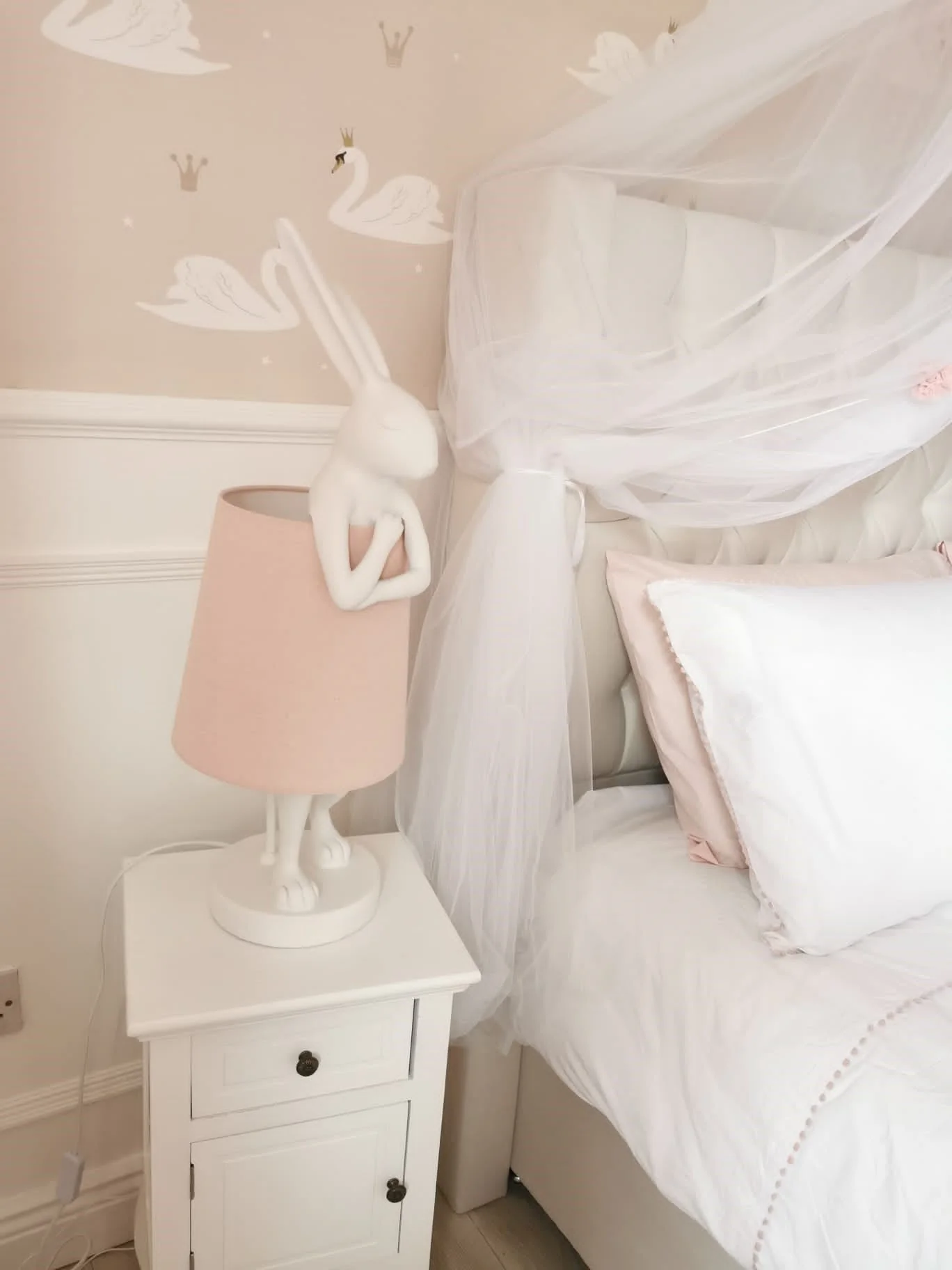 White Rabbit Pink Shade Table Lamp - Image 4