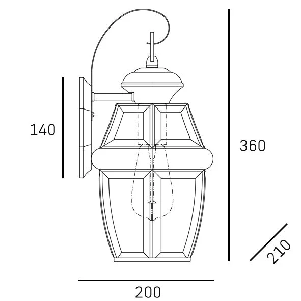 Whitley 1/2Lt IP23 Wall Sconce - Brass - Image 3