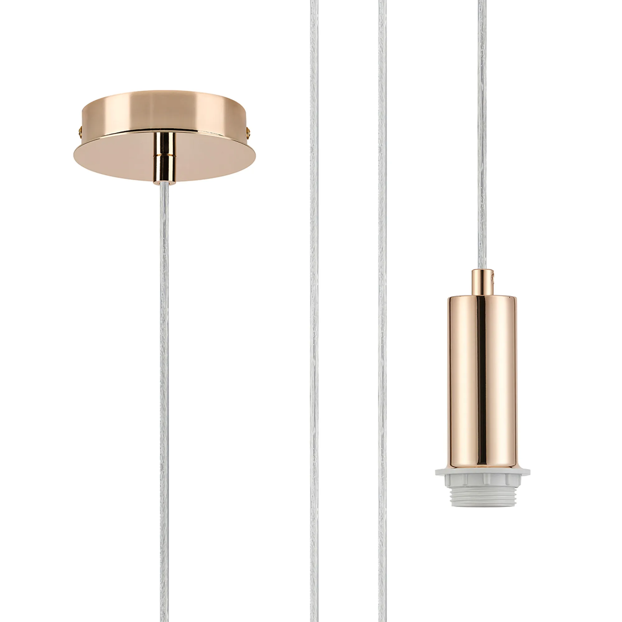 Wick Single Pendant E27 Suspension Kits (Fitting Only)- Various Finishes & Sizes - Image 18