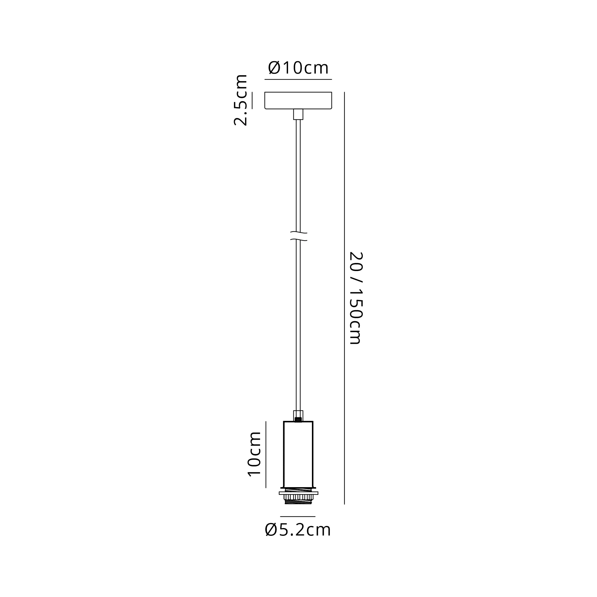 Wick Single Pendant E27 Suspension Kits (Fitting Only)- Various Finishes & Sizes - Image 34