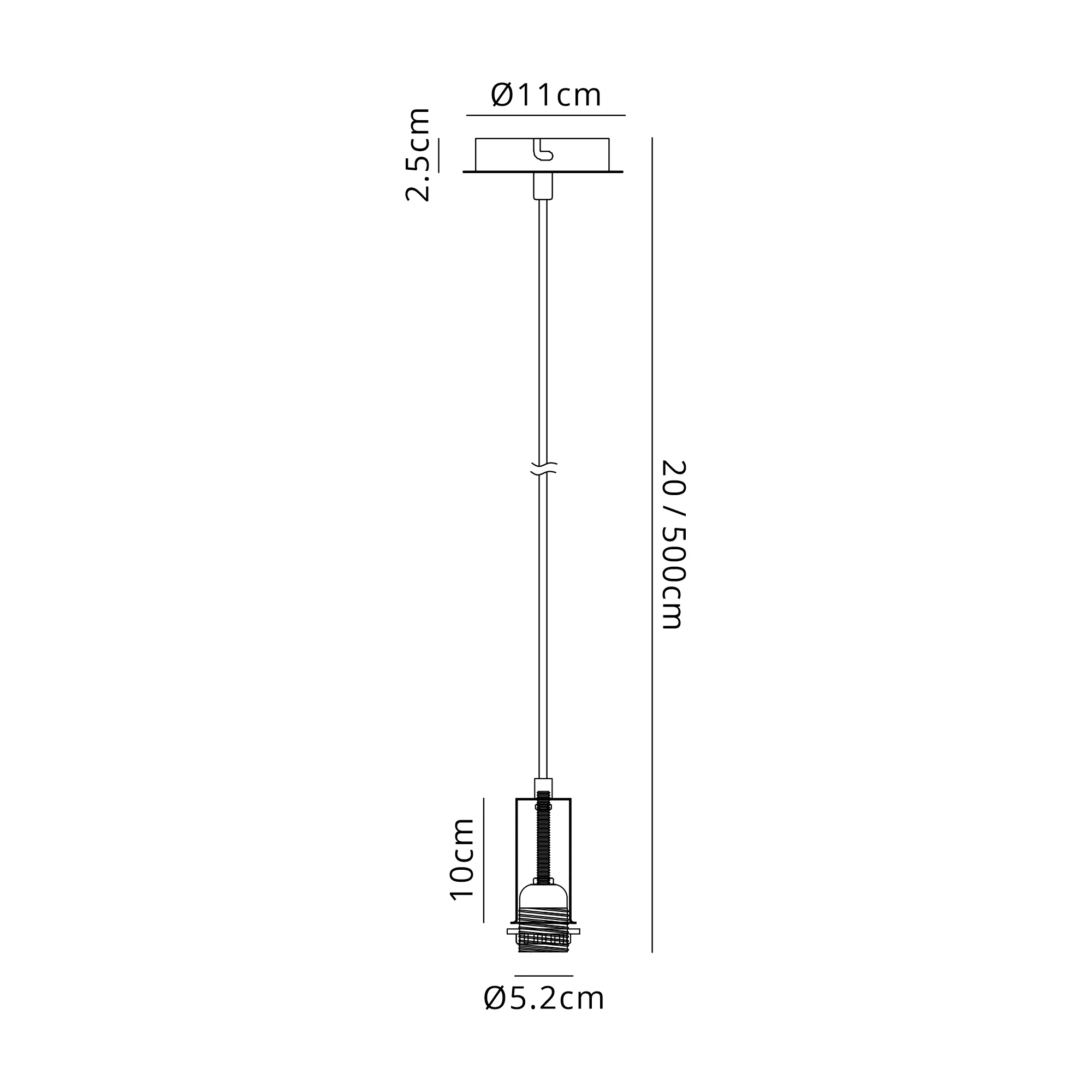 Wick Single Pendant E27 Suspension Kits (Fitting Only)- Various Finishes & Sizes - Image 35