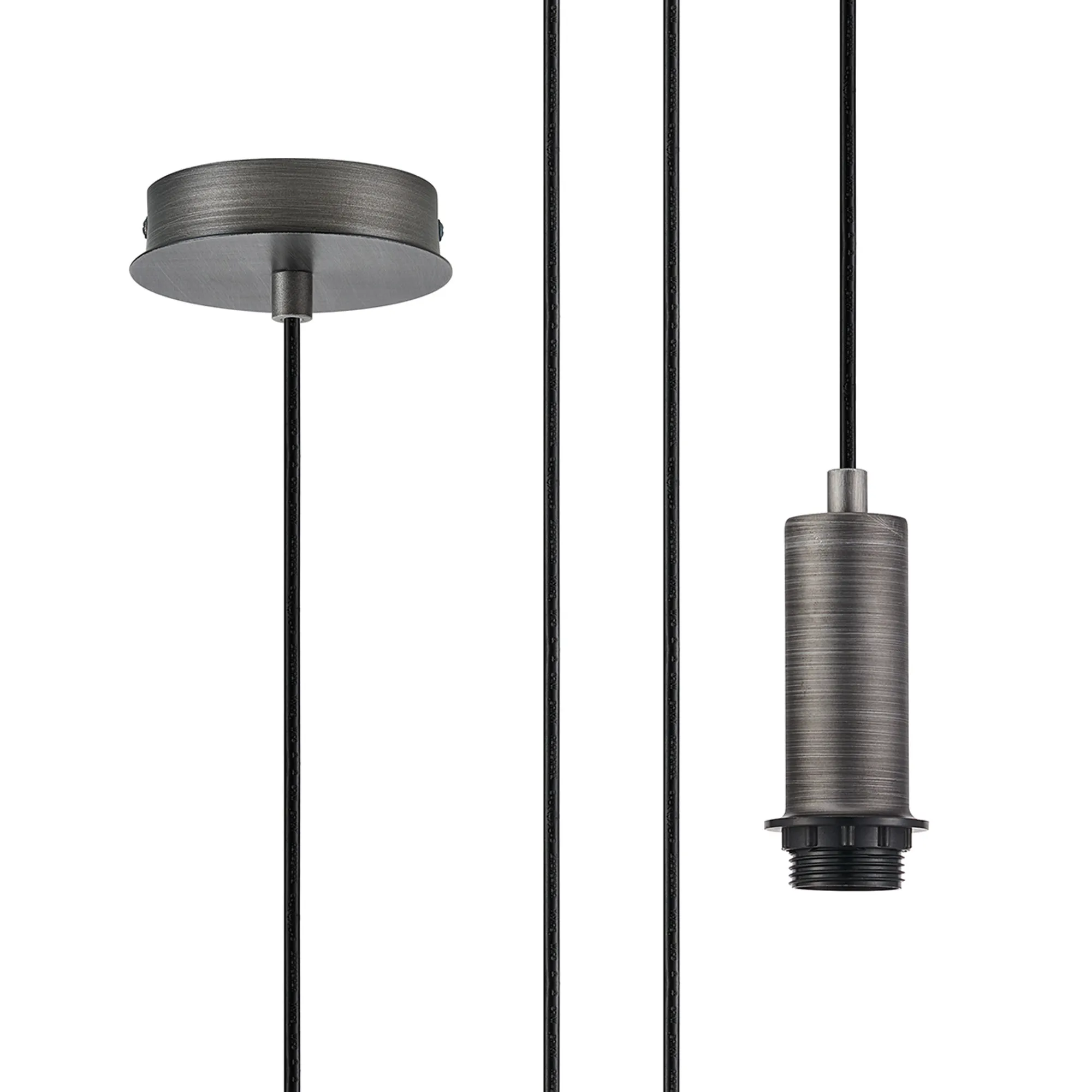 Wick Single Pendant E27 Suspension Kits (Fitting Only)- Various Finishes & Sizes - Image 4