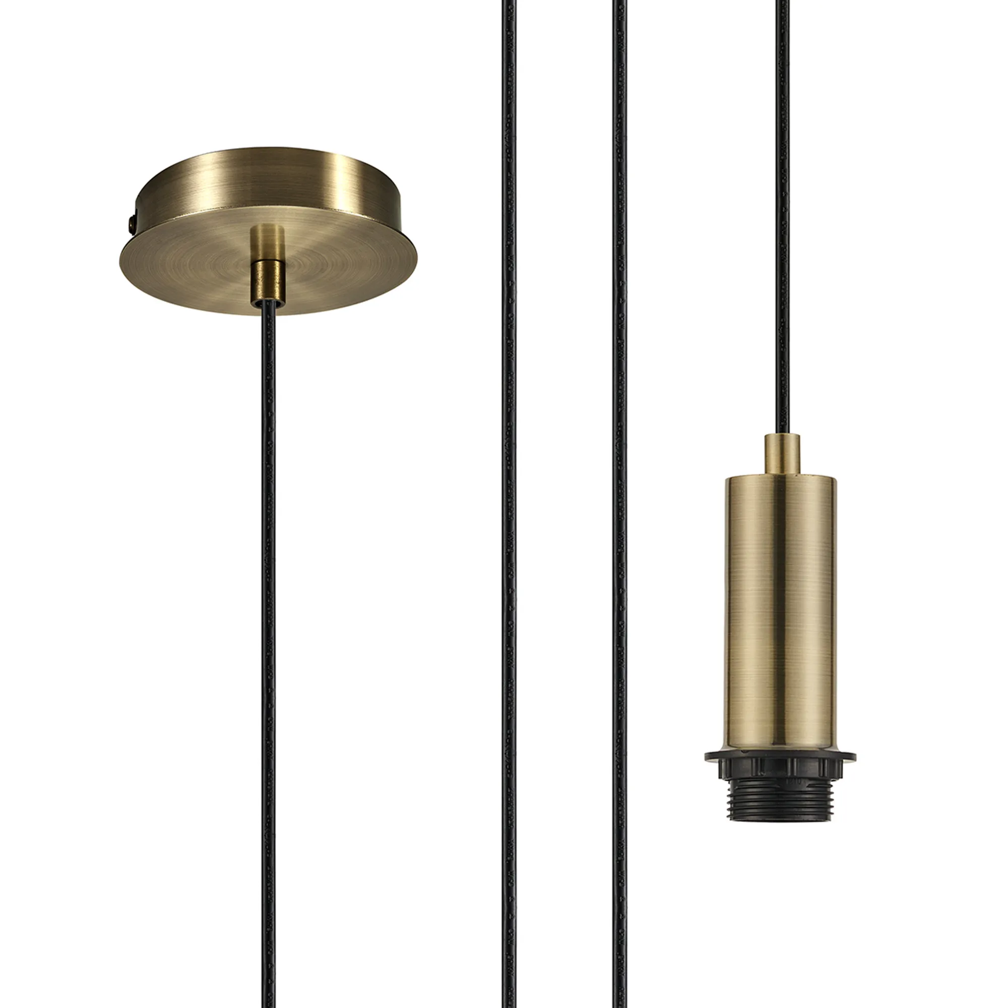Wick Single Pendant E27 Suspension Kits (Fitting Only)- Various Finishes & Sizes - Image 7