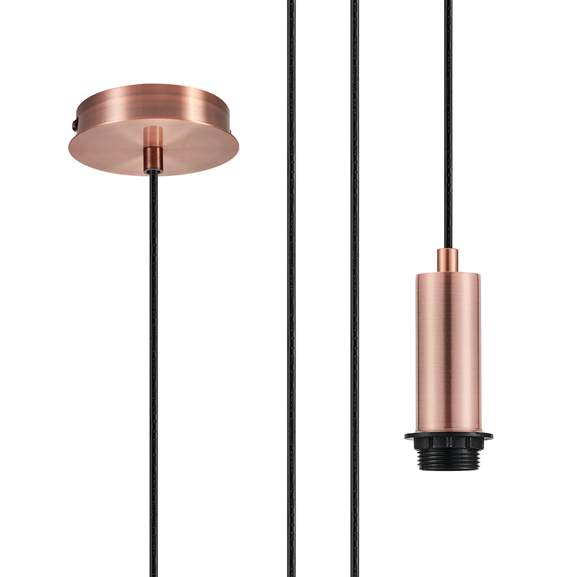 Wick Single Pendant E27 Suspension Kits (Fitting Only)- Various Finishes & Sizes - Image 9