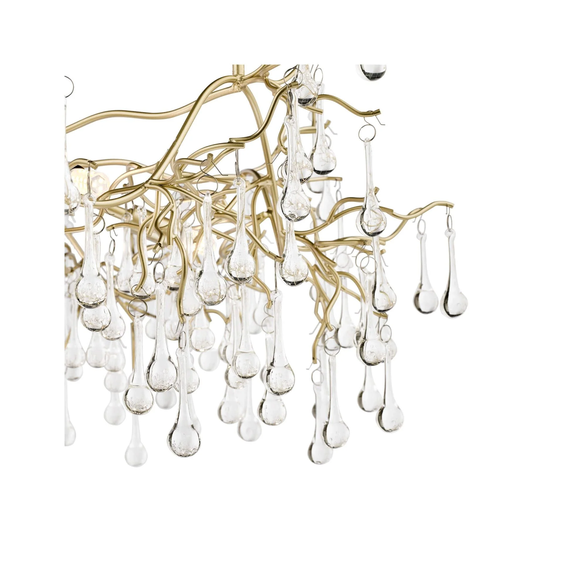 Willow 3/5 Light Pendant Satin Pewter and Crystal - Image 6