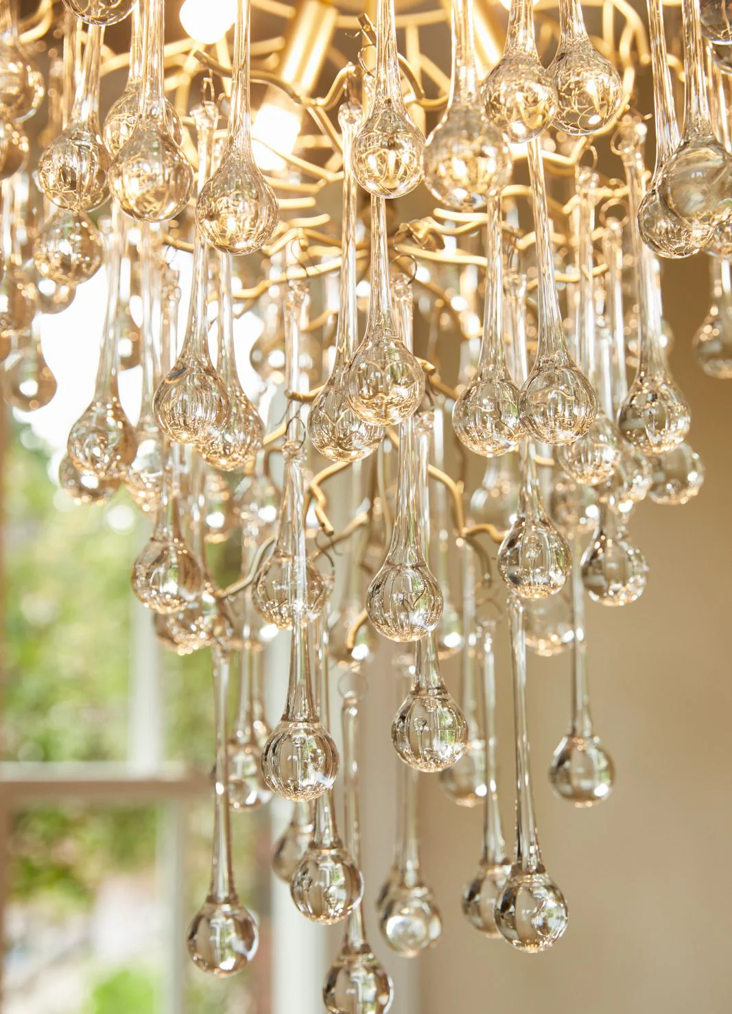 Willow 4 Light Pendant Satin Champagne and Crystal - Image 6