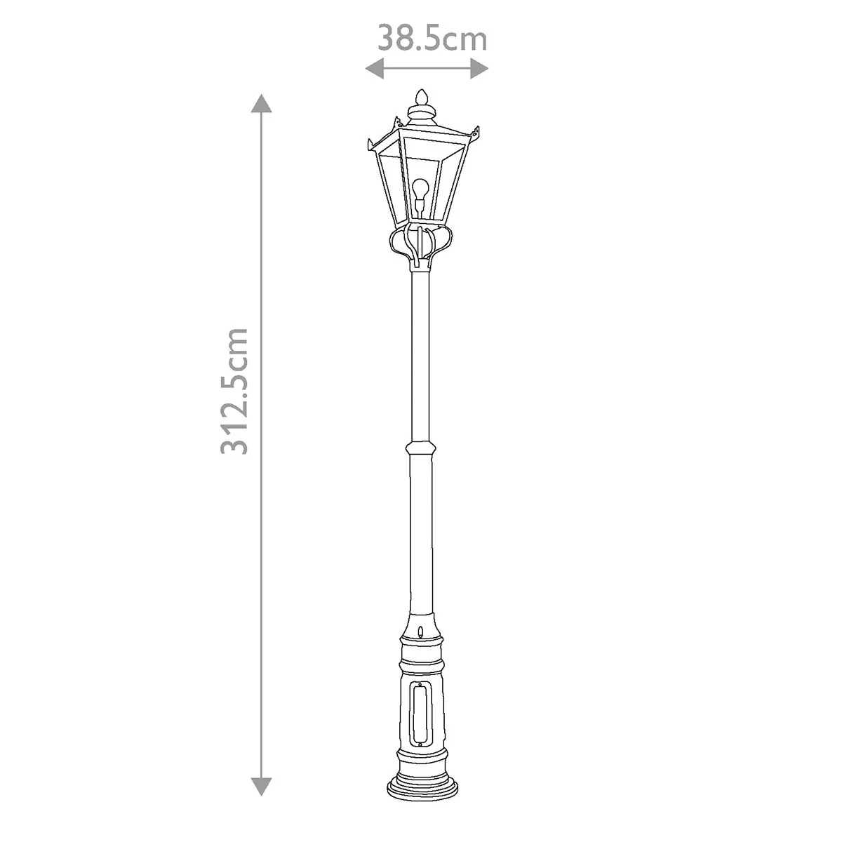 Wilmslow 1 Light Back Lamp Post IP23  E27 - Image 4