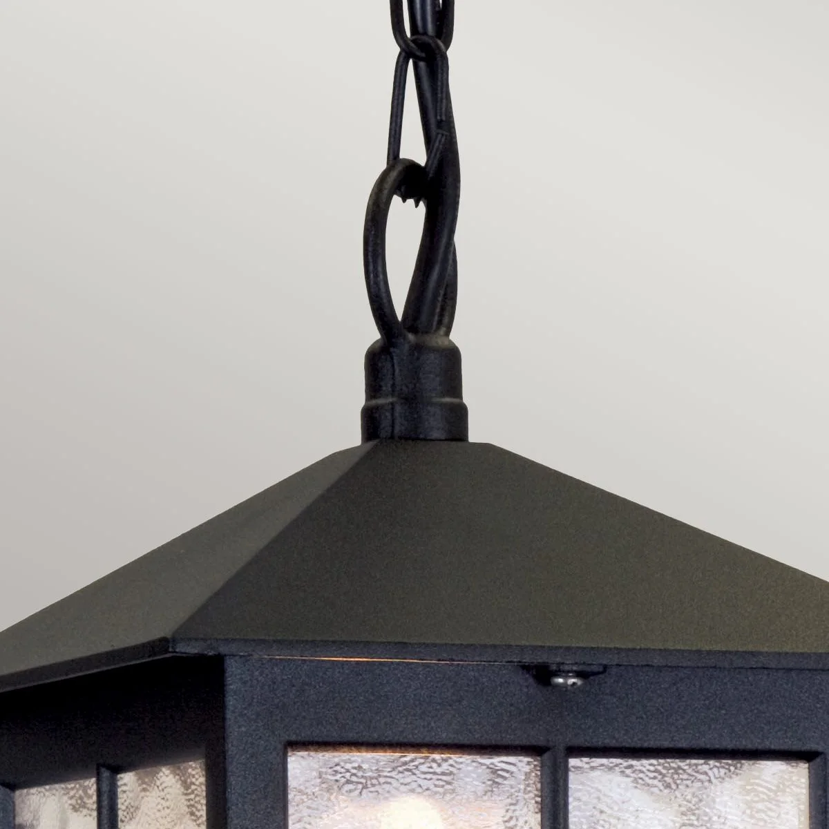 Winchester 1 Light Chain Lantern - Black IP23 E27 - Image 2