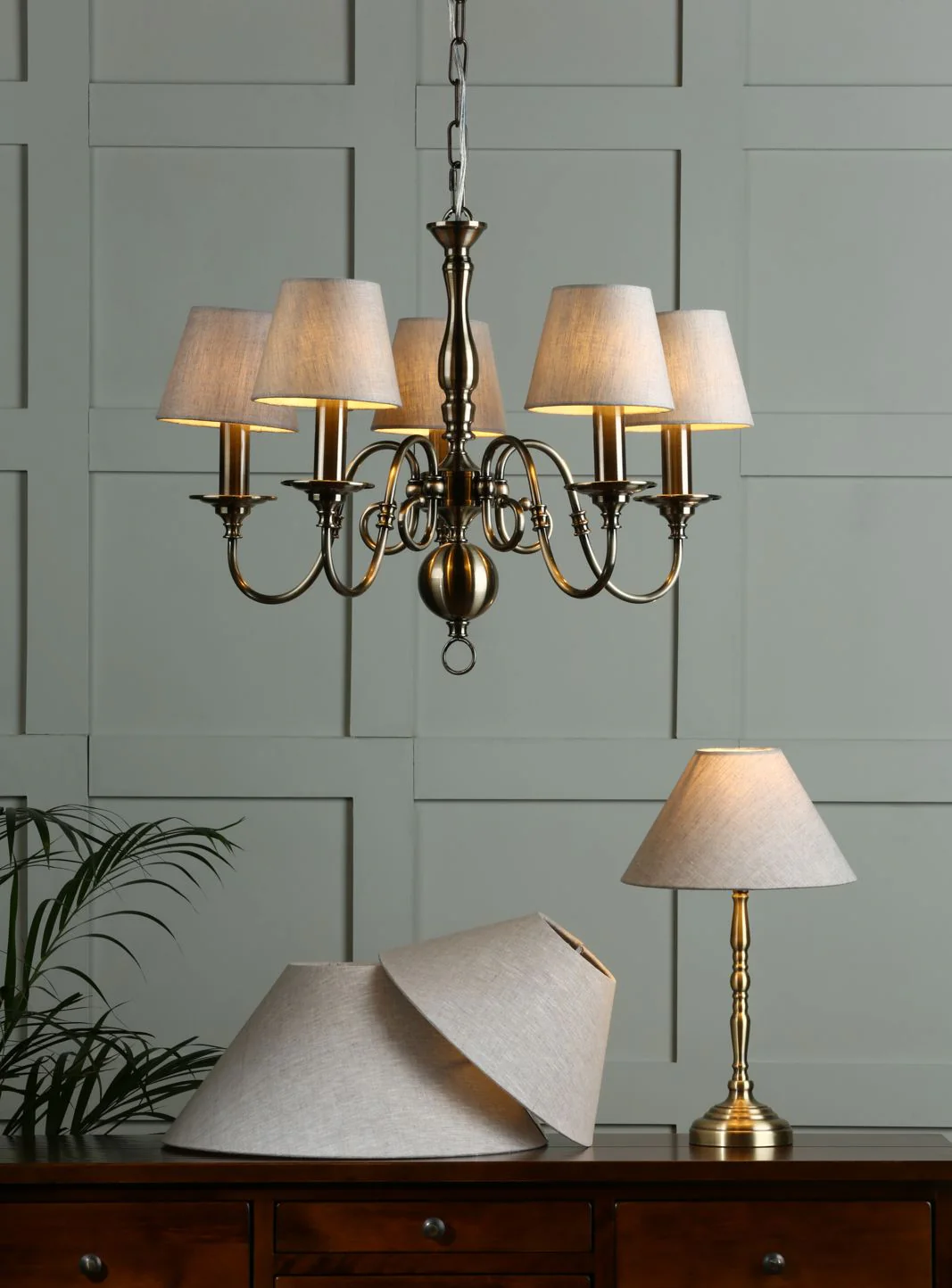 Winchester 5lt Pendant Antique Brass Fitting Only - Image 3