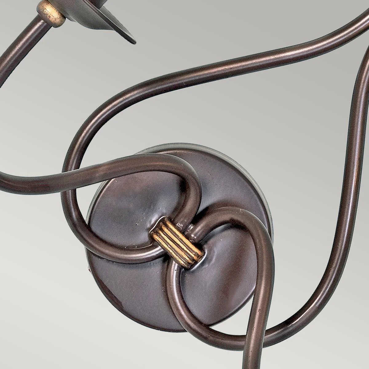 Windermere 1 Light Wall Light - Rust & Gold IP20 E14 - Image 6