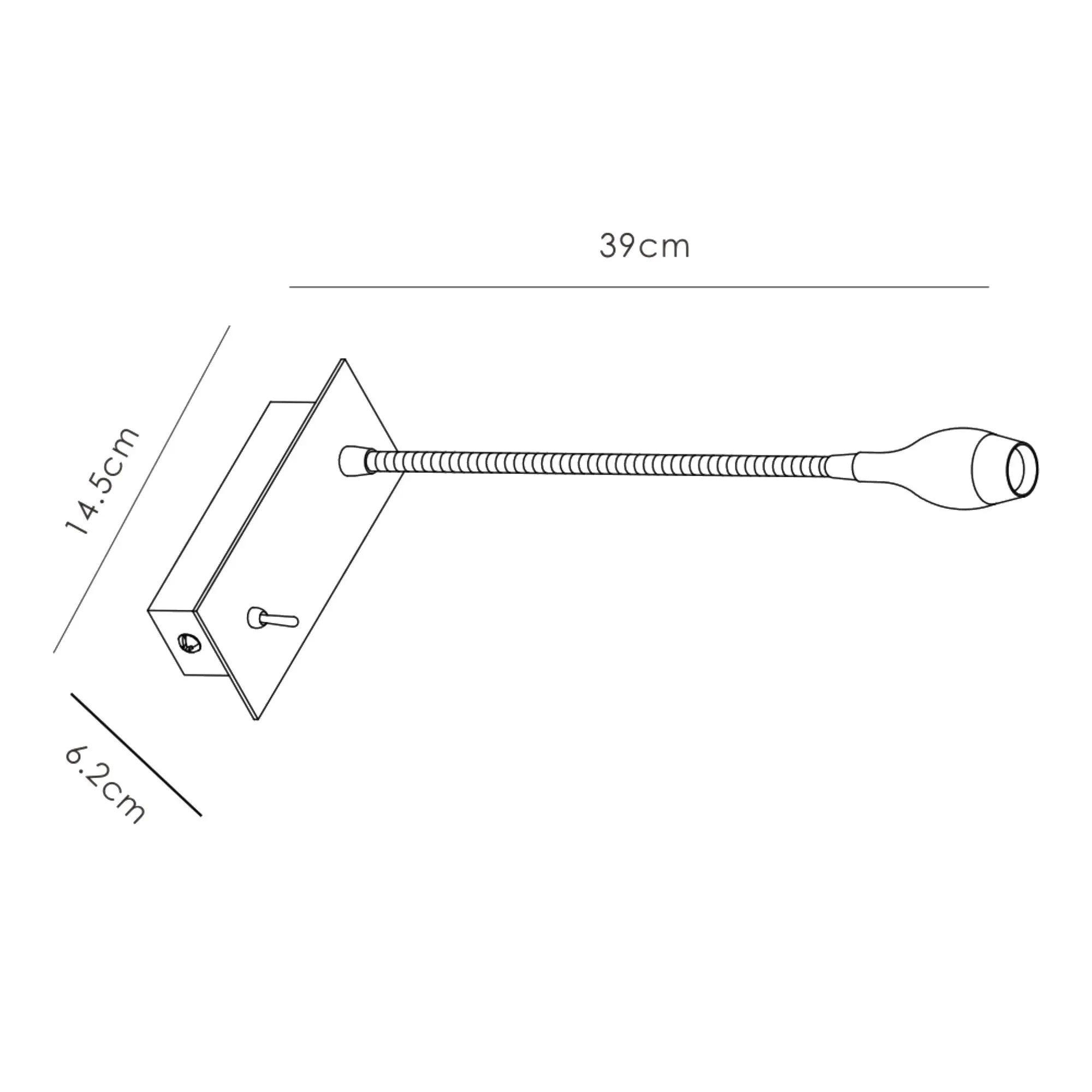Winslow 1Lt Reading Light - Various Colours - Image 2