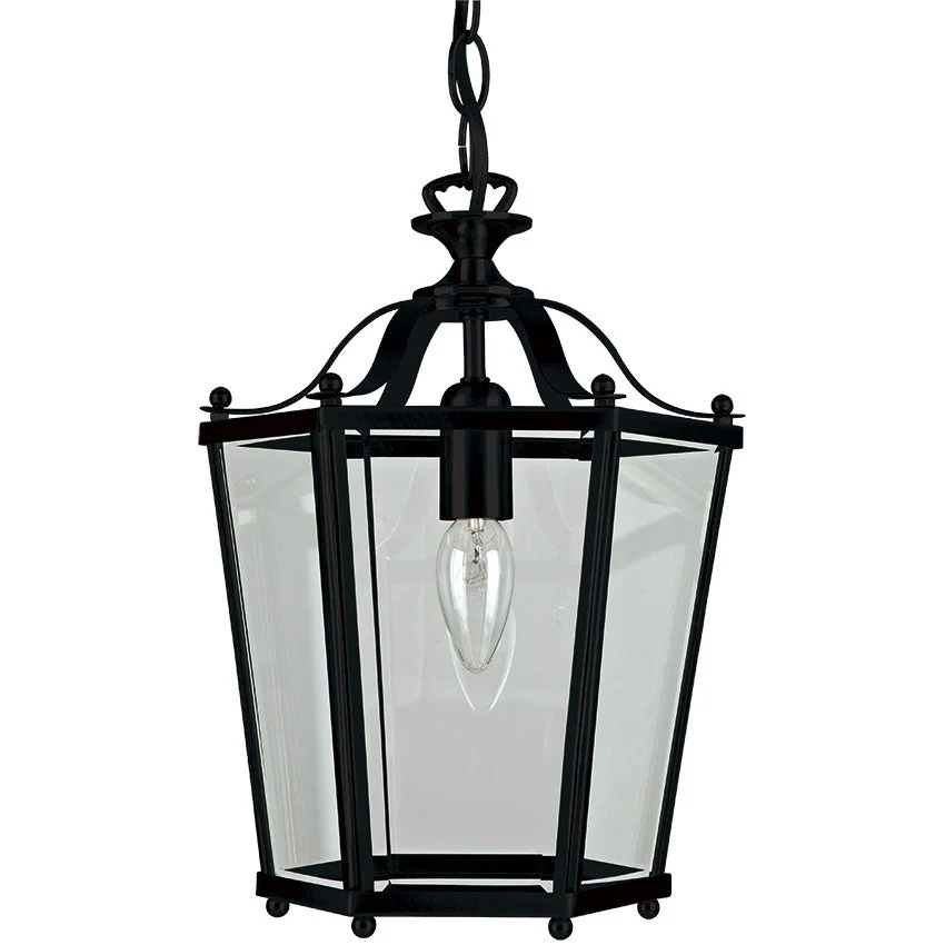 Winston 1Lt/3Lt Plate Lantern- / Satin Nickel / Black - Finish - Image 3