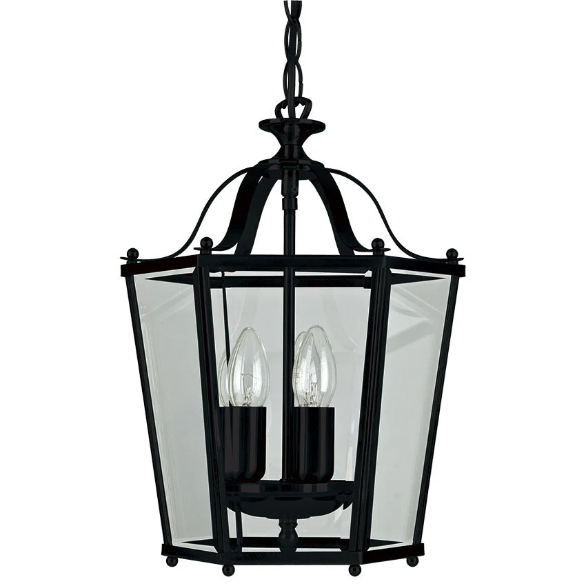 Winston 1Lt/3Lt Plate Lantern- / Satin Nickel / Black - Finish - Image 4