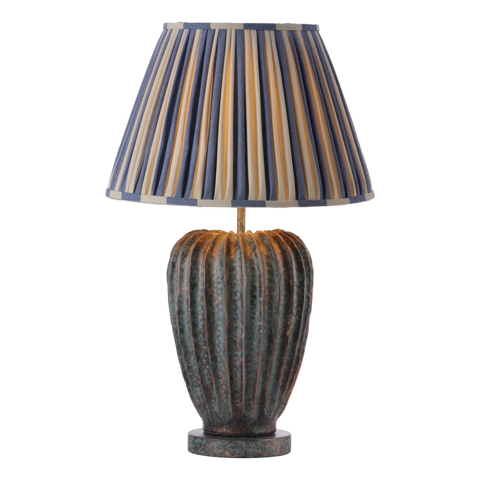 Wisley Table Lamp In Chalk White/Verdigris Base Only E27 - Image 13