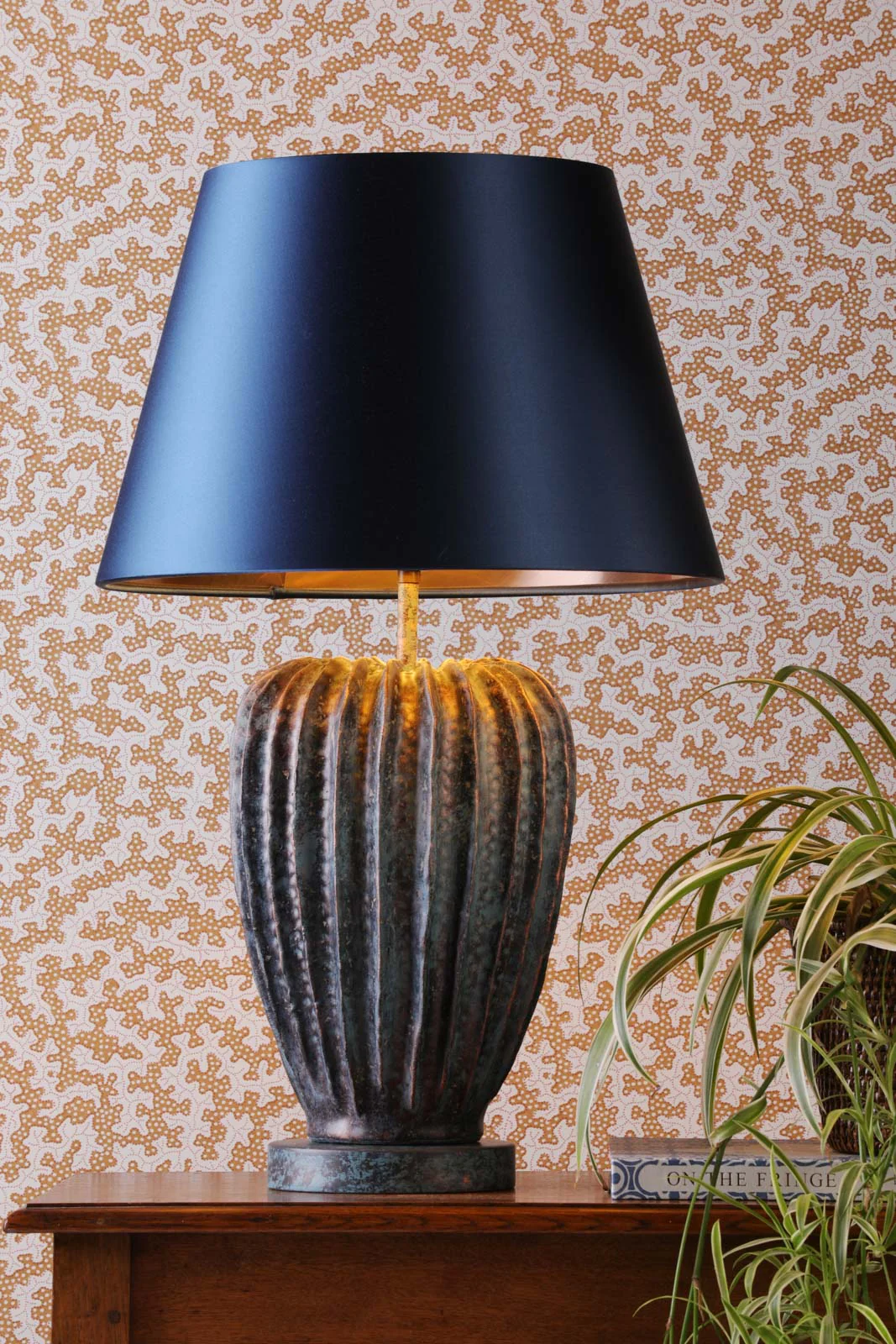 Wisley Table Lamp In Chalk White/Verdigris Base Only E27 - Image 15