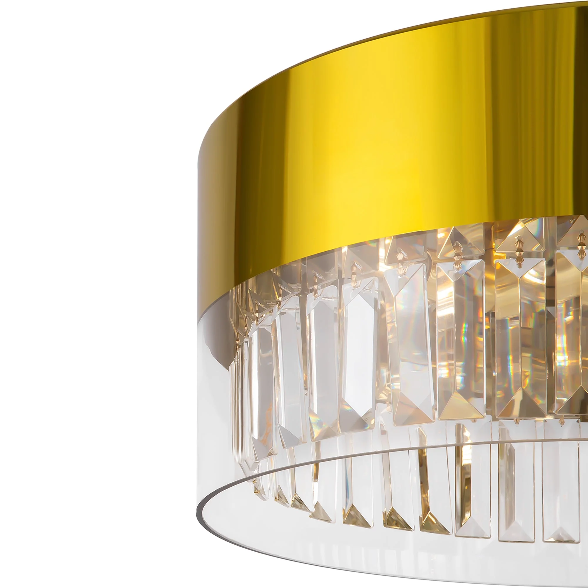 Wonderland 4/6Lt Crystal Ceiling Light - Gold Finish - Image 3