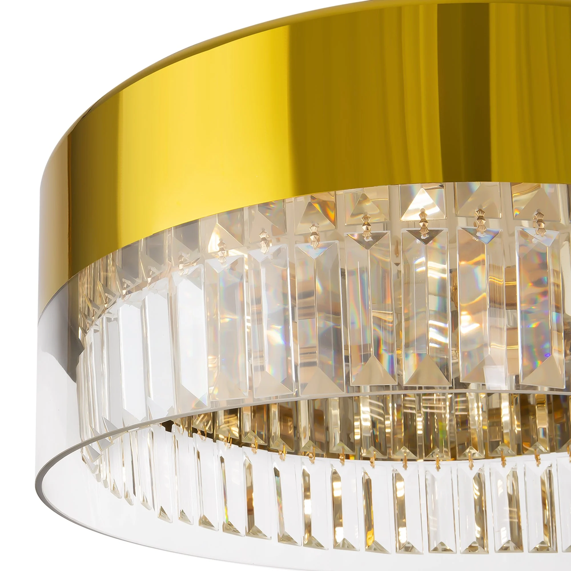 Wonderland 4/6Lt Crystal Ceiling Light - Gold Finish - Image 5