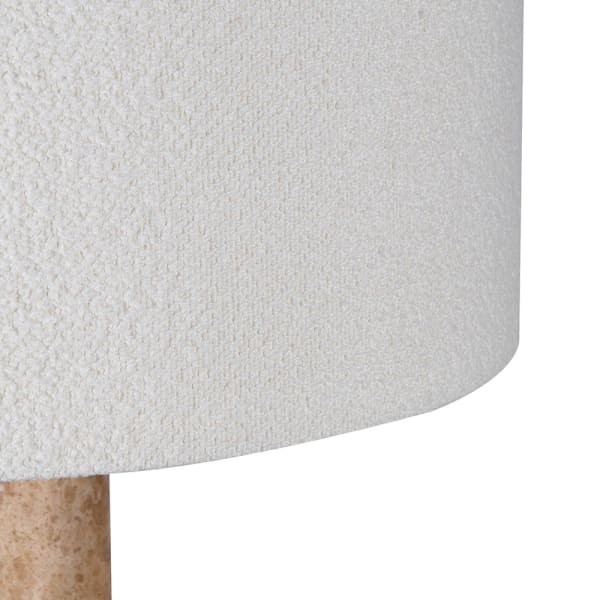 Woodland Marble and Matt Black Floor Lamp with Shade - Image 2