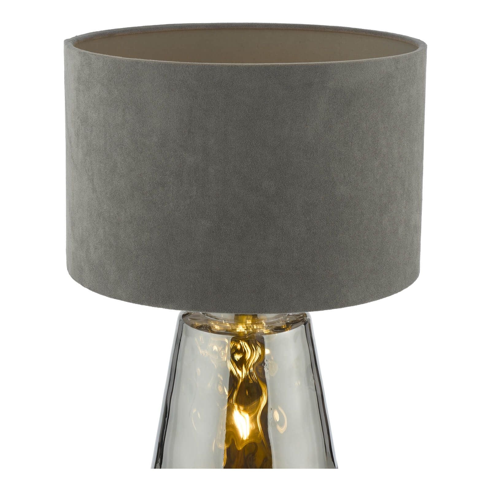 Wycliffe Table Lamp Smoked Glass With Shade - Image 2