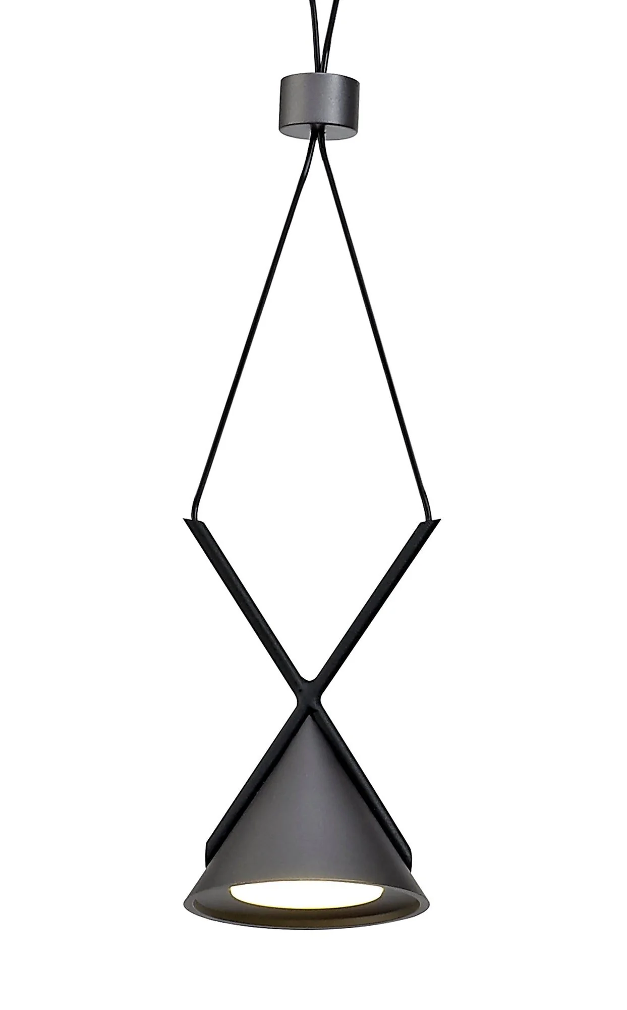 Xander Bar Linear Pendant 3 Light, 3 x 3W LED, 3000K, 350lm, Sand Black/Grey, 3yrs Warranty - Image 4