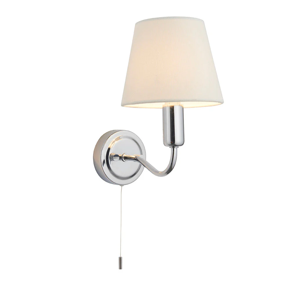 Yale 1Lt Bathroom Wall Light IP44 - Satin Gold/Chrome - Image 2