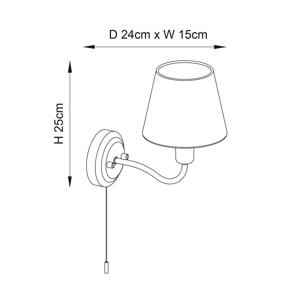 Yale 1Lt Bathroom Wall Light IP44 - Satin Gold/Chrome - Image 3