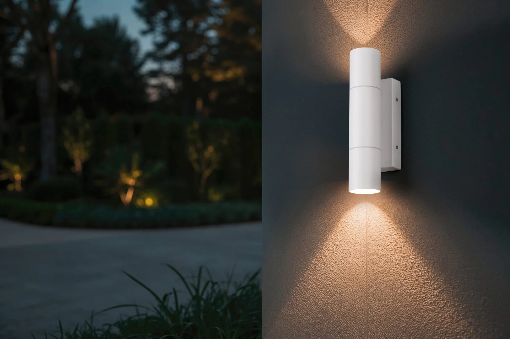 Yamuna Up/ Down Outdoor Wall Light- Rusty/ White/ Anthracite Finish - Image 14