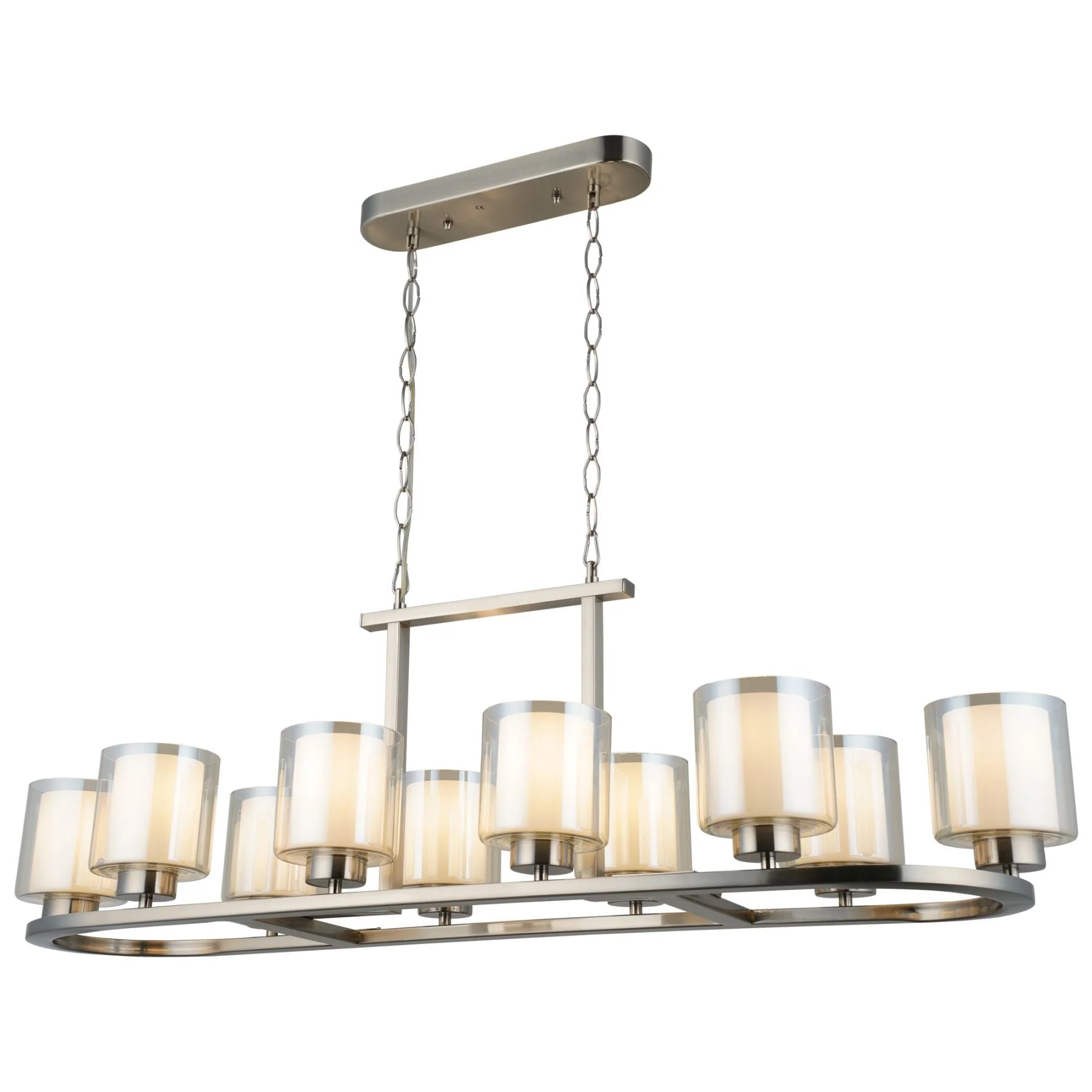 Yara 10 Light Antique Brass Long Pendant - Image 2