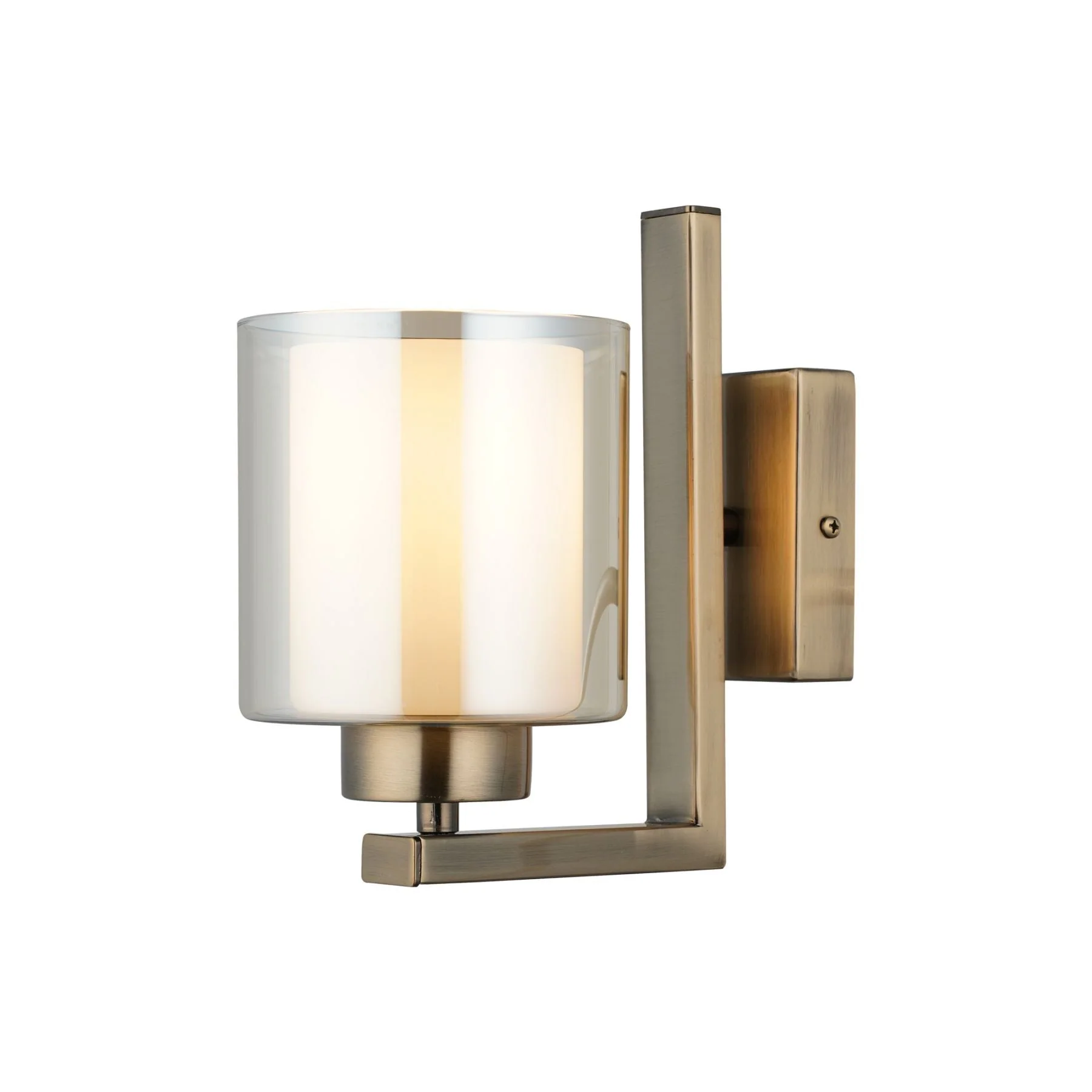 Yara 1Lt Wall Lamp - Antique Brass/Chrome - Image 2