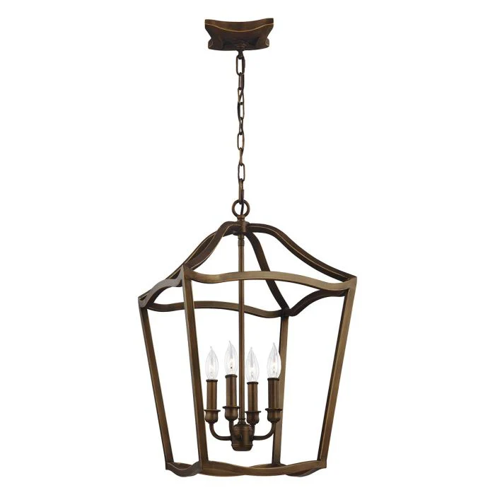 Yarmouth 3/4/6 Light Pendant - Painted Aged Brass - Image 3