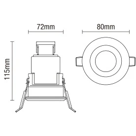 Yate IP65 Fixed Recessed Downlight- Various Finishes - Image 12