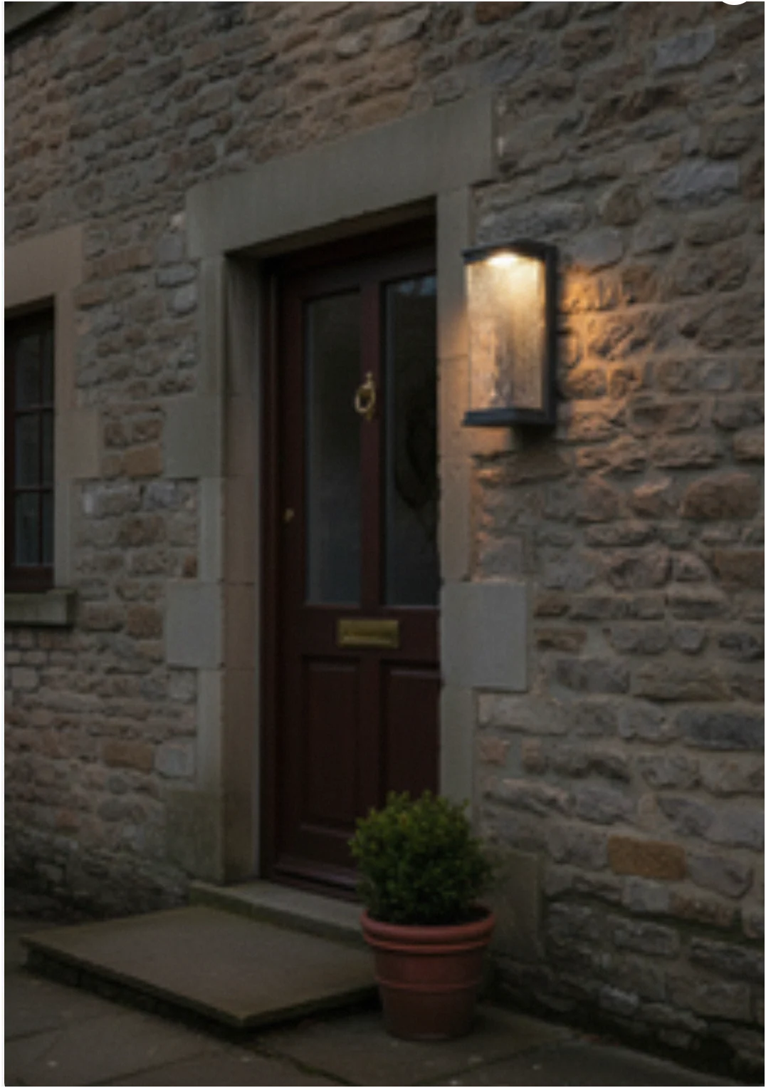 Yates 25w LED Large Water Glass Lantern- Black - Image 5