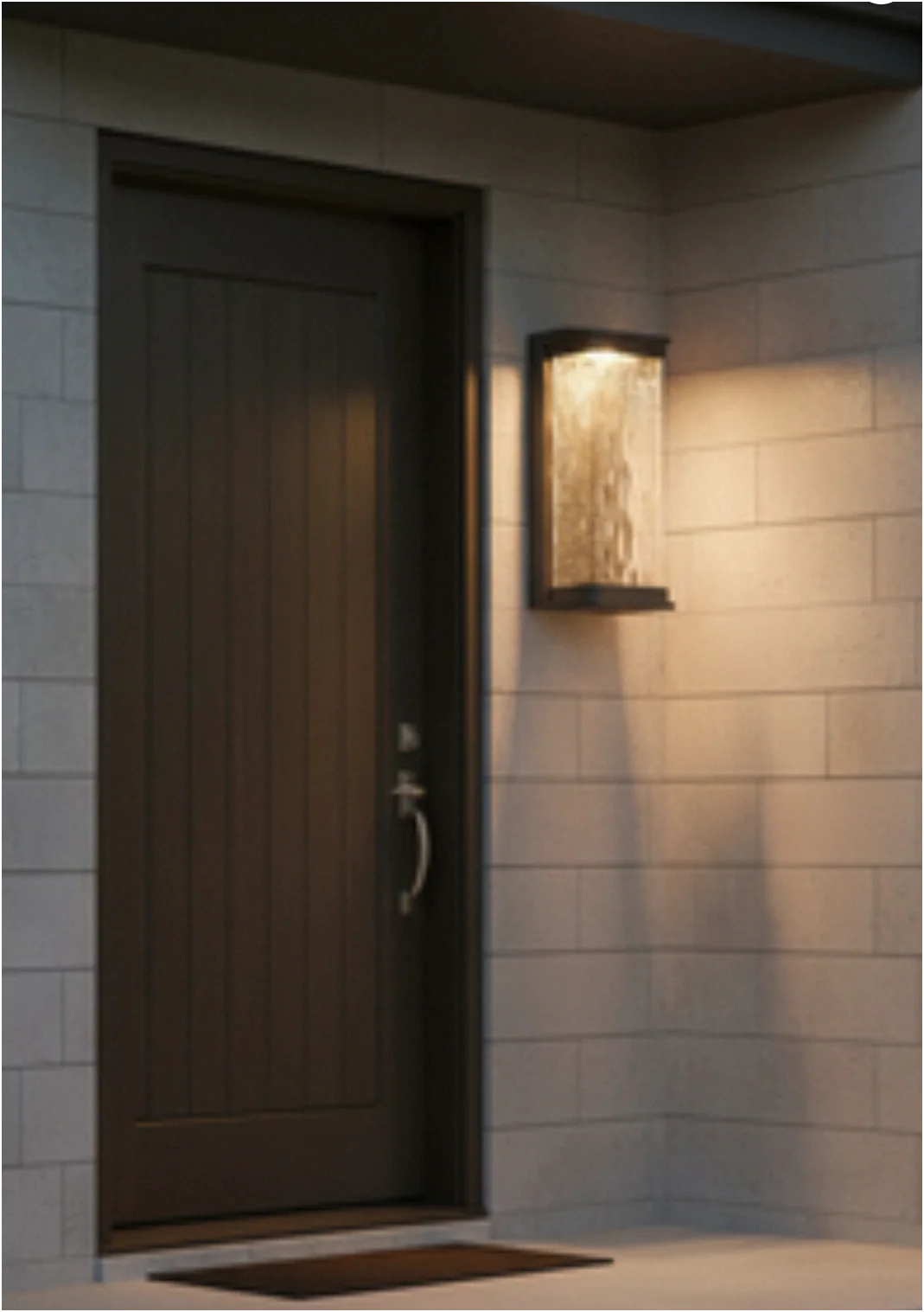 Yates 25w LED Large Water Glass Lantern- Black - Image 9