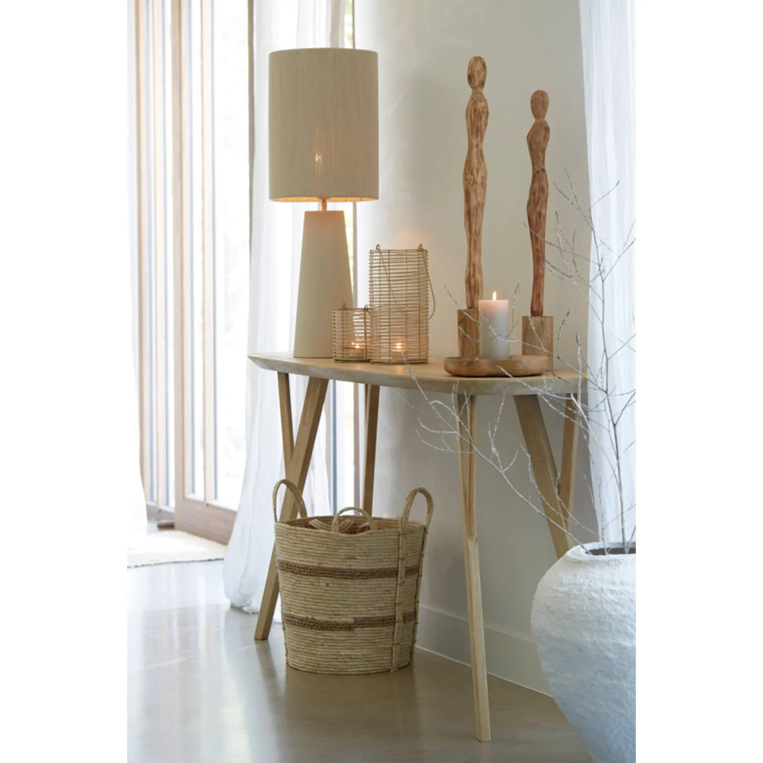 Yelos Table Lamp Base- Cream/ Antique Bronze - Image 5