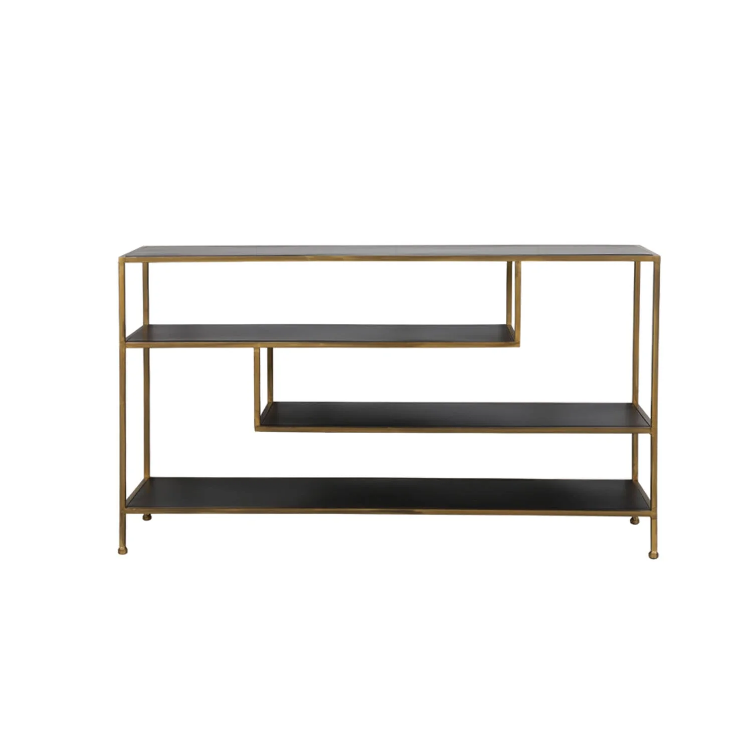 Ylaya Console Antique Black/ Matt Black & Gold - Image 10