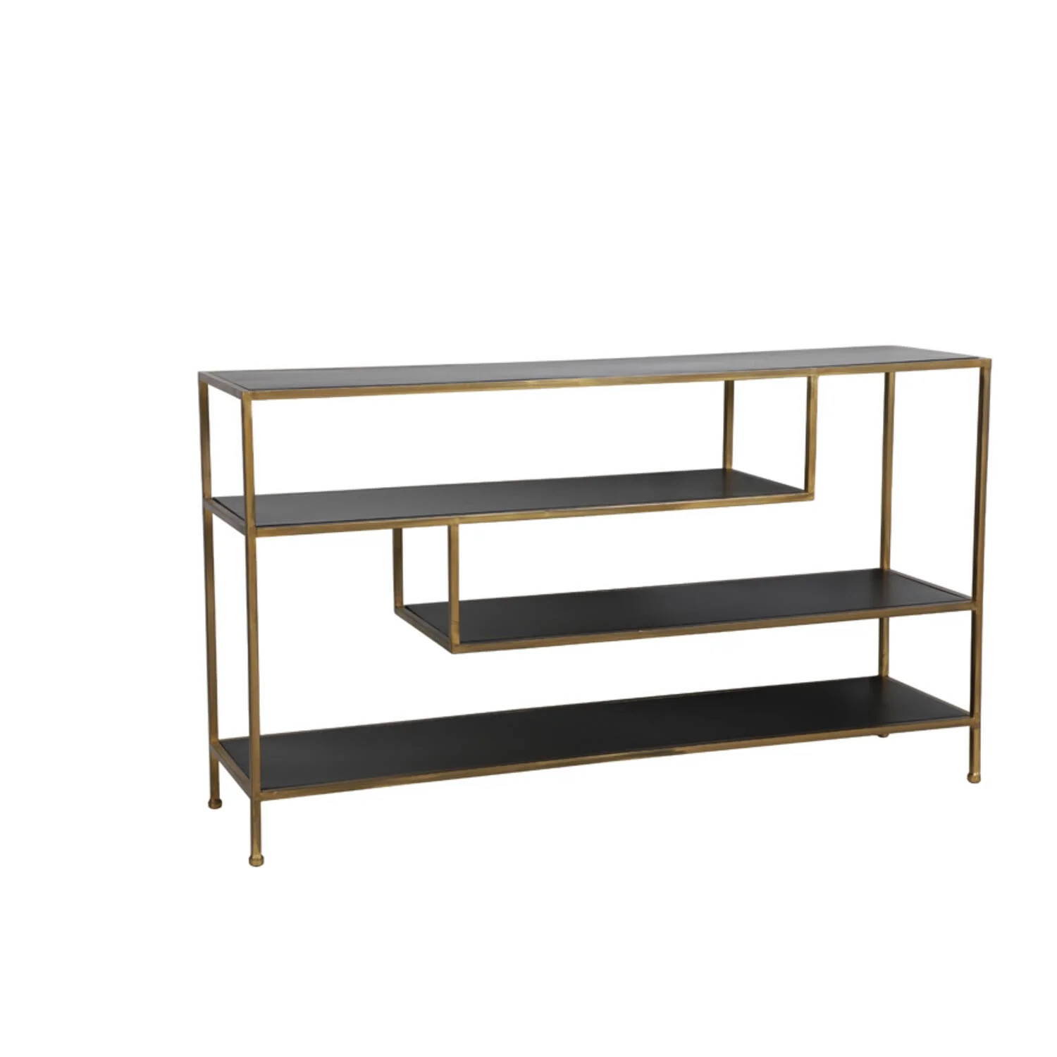 Ylaya Console Antique Black/ Matt Black & Gold - Image 7