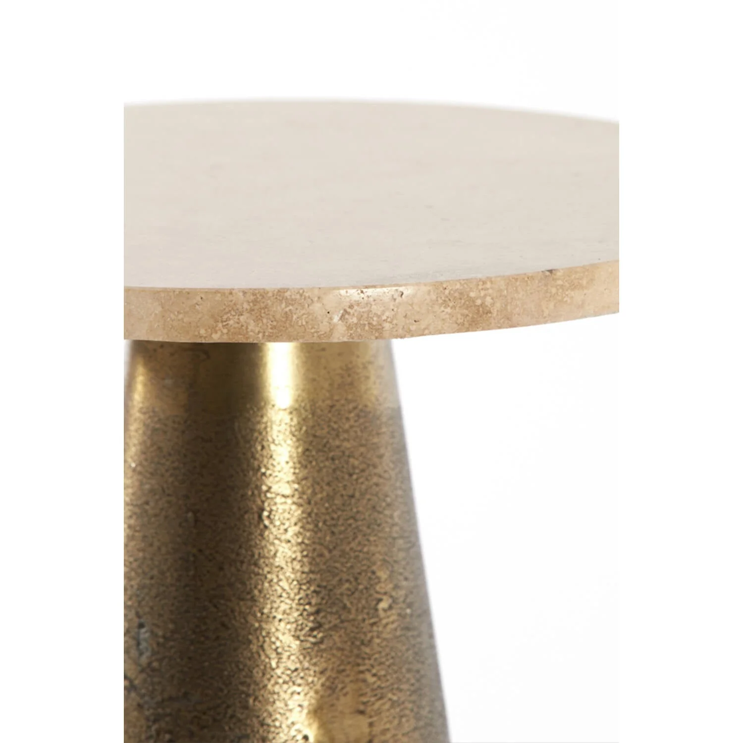 Ynez Travertine Medium/Large Side Table - Image 2